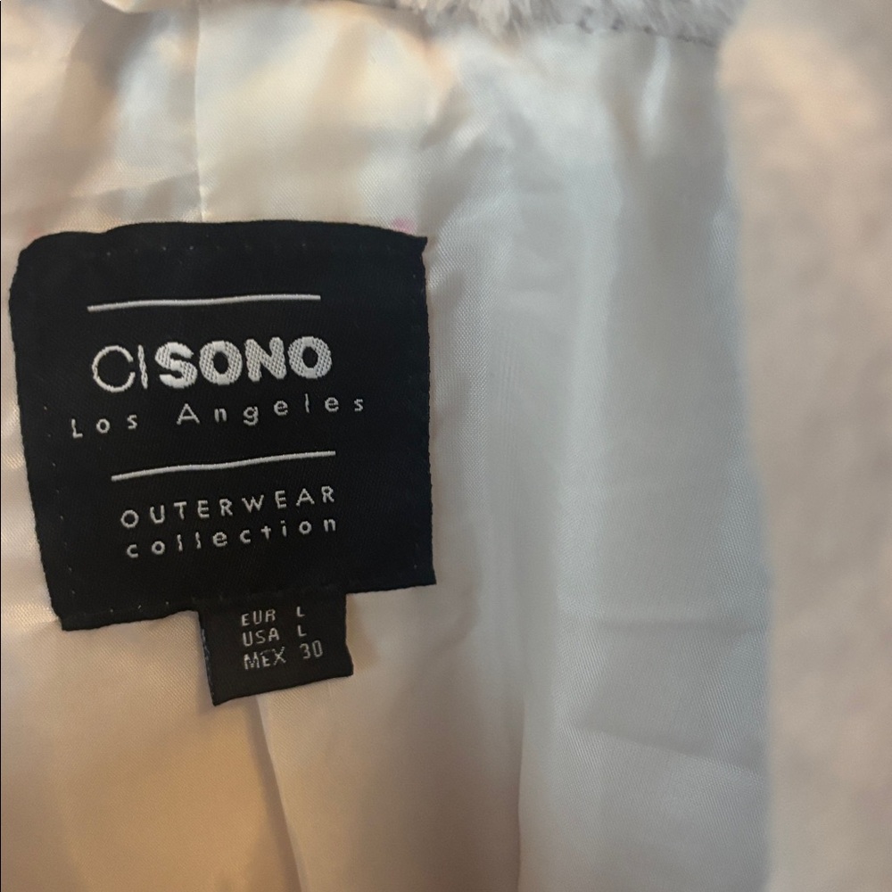 Ci Sono Faux Fur Jacket In Cream View 3